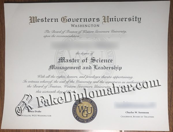 fake WGU diploma