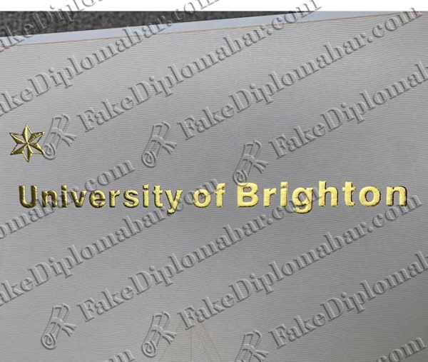 fake University of Brighton diploma