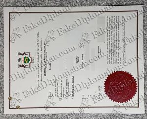 Ontario Certificate of Authenticity