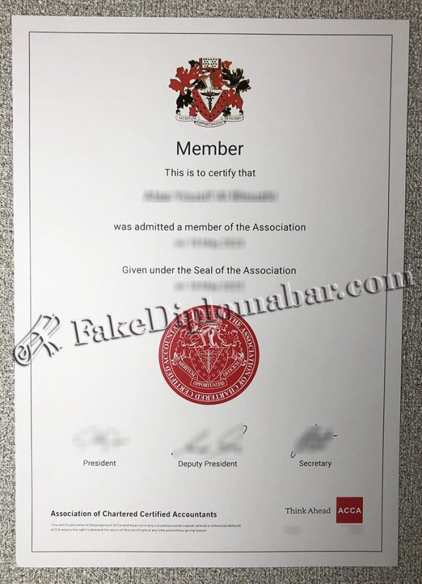 ACCA certificate