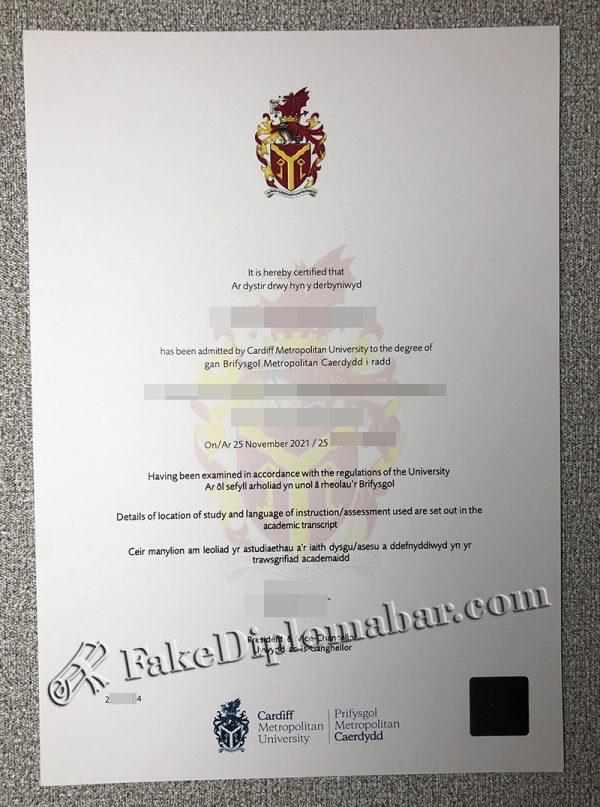 Cardiff Metropolitan University Diploma