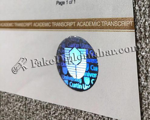 Curtin university Transcript seal