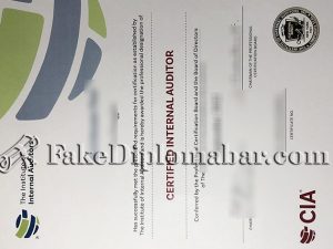 Institute of Internal Auditors certificate sample
