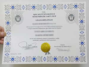 Kocaeli University diploma