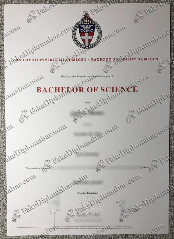 Radboud University Nijmegen diploma sample