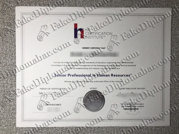 SPHR certificate