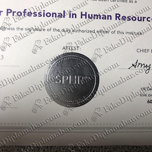 SPHR certificate seal