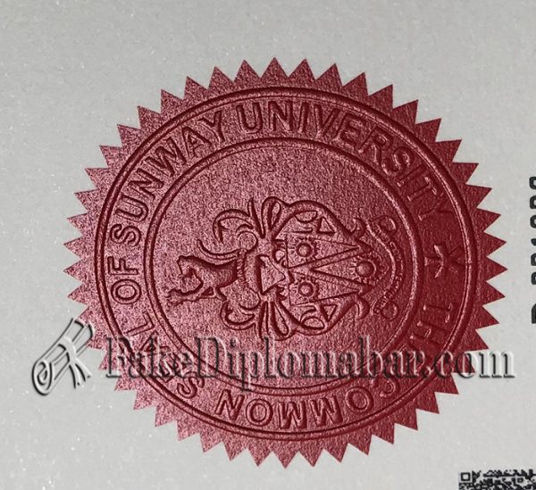 Sunway University diploma seal