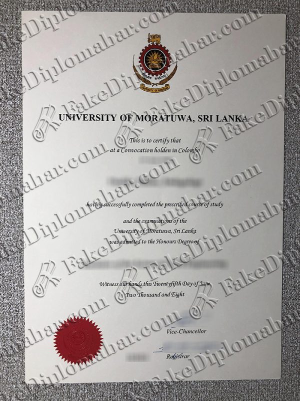 University of Moratuwa degree, University of Moratuwa certificate,