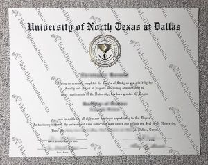 University of North Texas at Dallas diploma