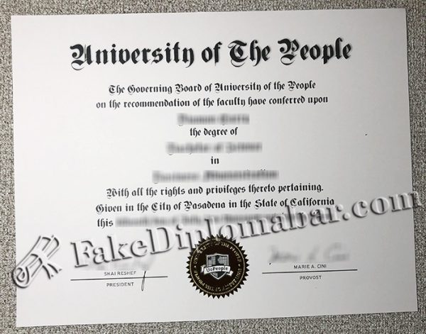 University of The People diploma