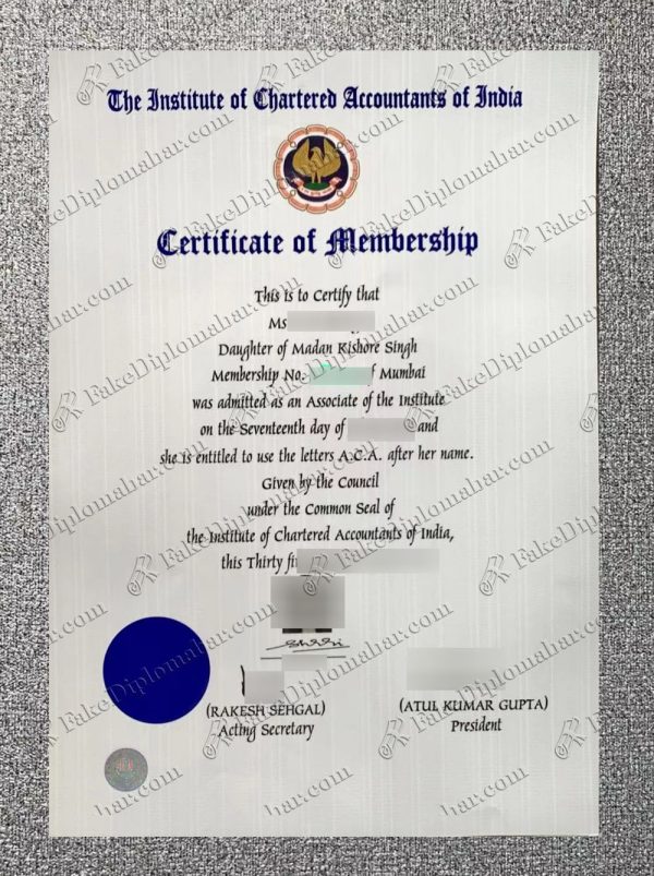 Buy fake ICAC certificate