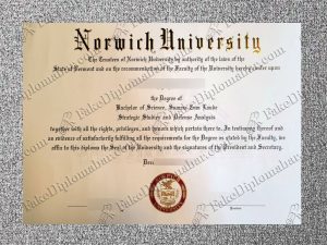 Buy fake Norwich University diploma
