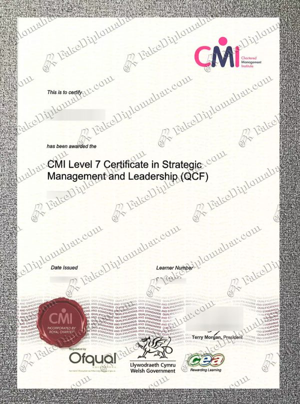 Fake CMI Level7 certificate