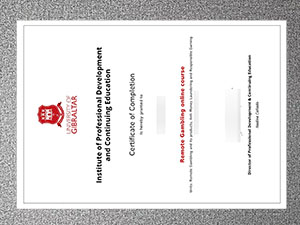 The University of Gibraltar certificate online