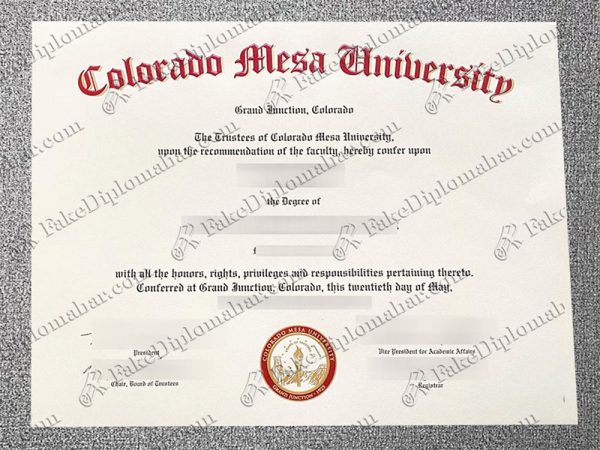 buy fake Colorado Mesa University diploma