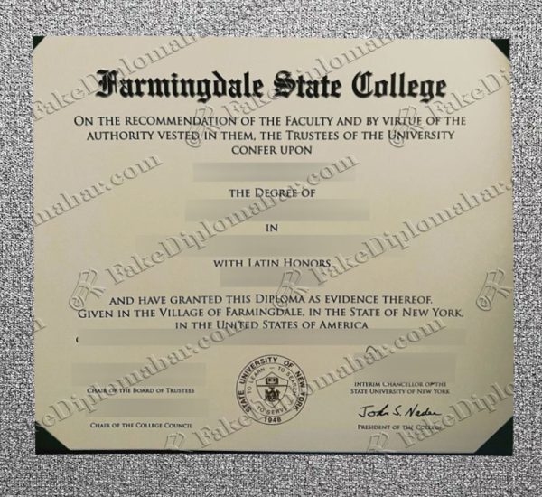 buy fake Farmingdale State College diploma