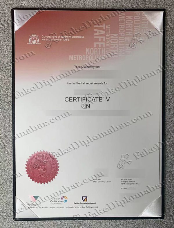 buy fake North Metropolitan TAFE certificate online