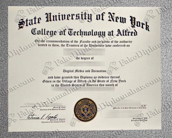 buy fake SUNY-Alfred State College diploma online