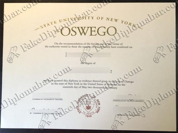 buy fake SUNY-Oswego Diploma