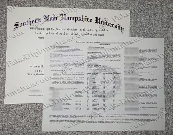 buy fake Southern New Hampshire University transcript