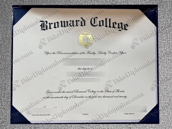 buy fake  fake Broward College diploma