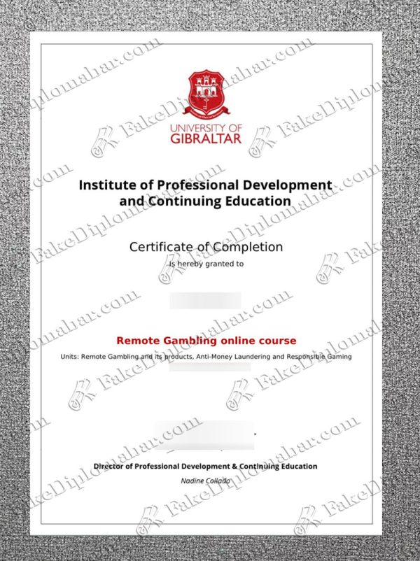 where can i buy fake The University of Gibraltar certificate online?