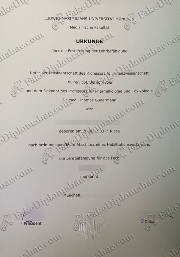 fake LMU diploma