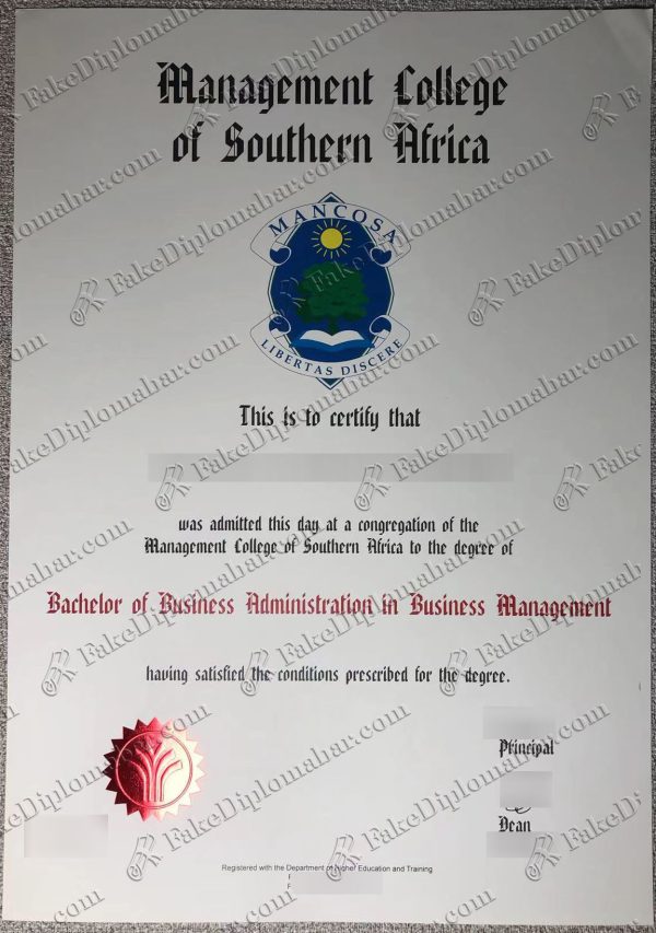 fake MANCOSA diploma