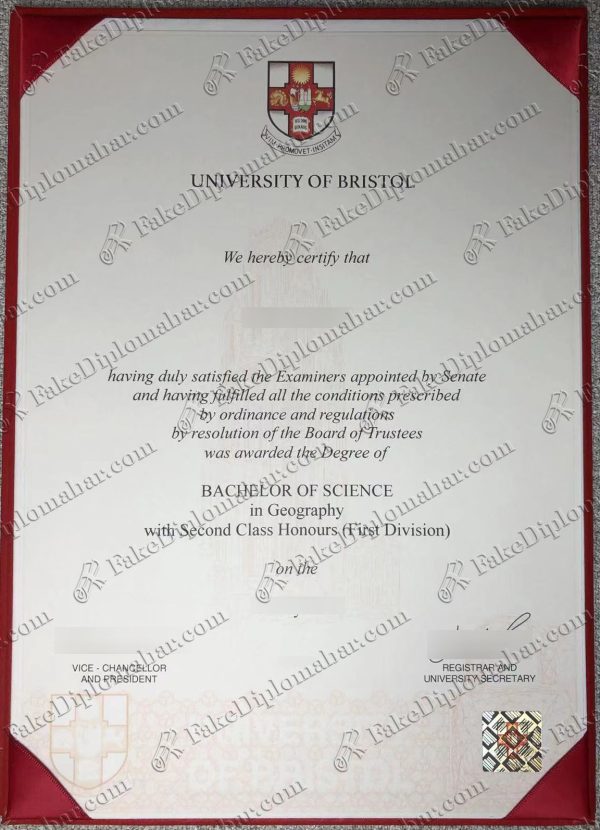 fake University of Bristol degree
