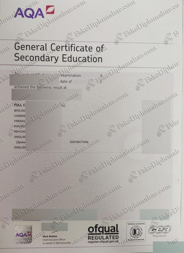 where can I buy fake AQA certificate