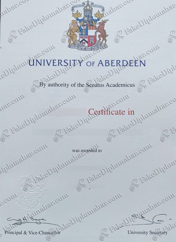 Aberdeen certificate