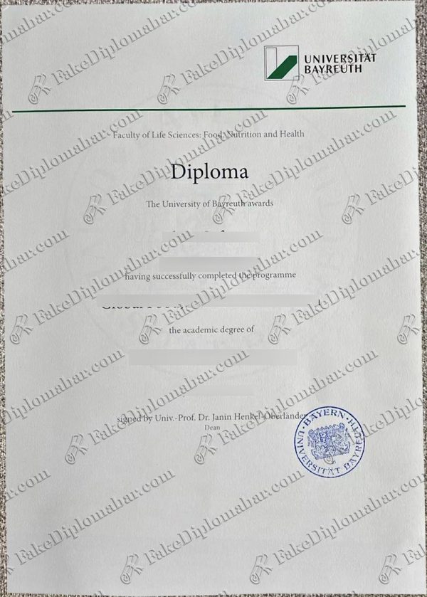 Universität Bayreuth diploma