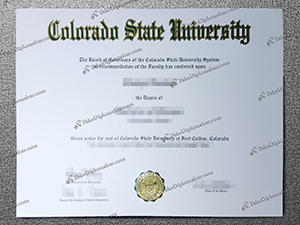 CSU diploma, Colorado State University diploma