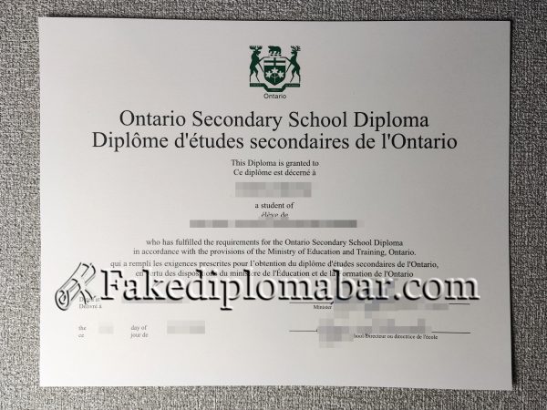 OSSD, Ontario Secondary School Diploma